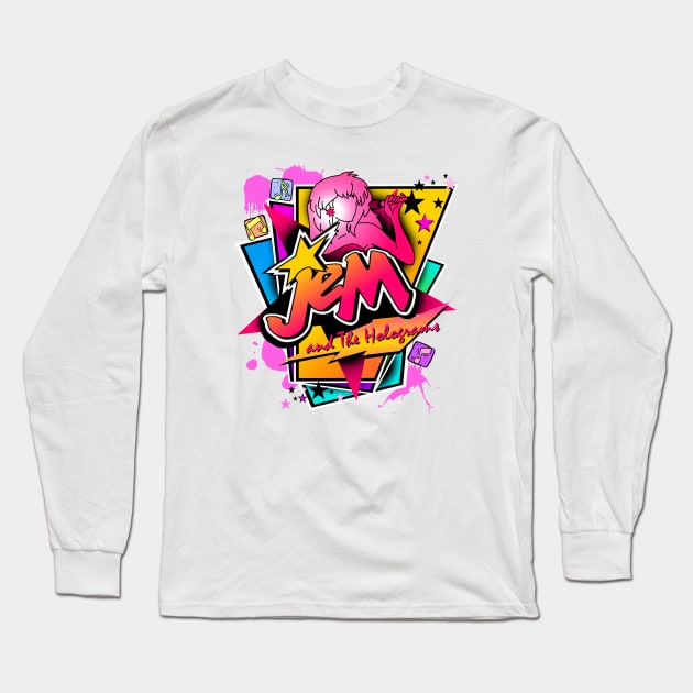 Jem And The Holograms Long Sleeve T-Shirt by Tookiester